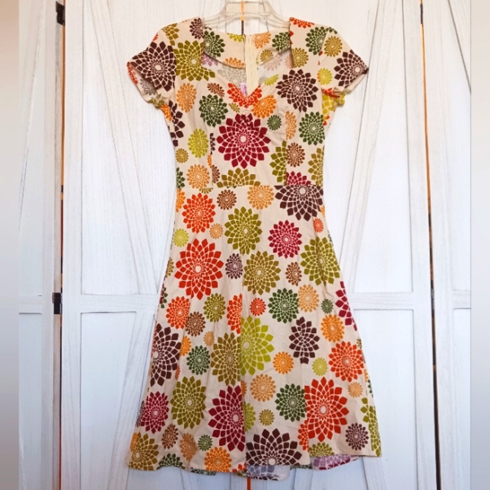 Heartbreaker Sweetheart Kaleidoscope Print A-line Dress - M